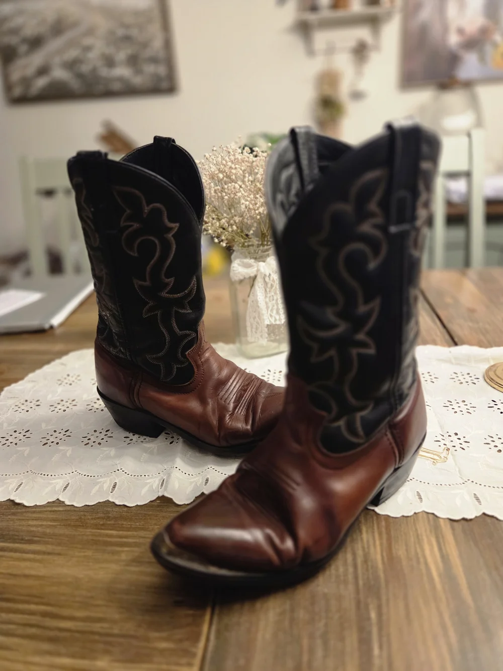 Laredo Mens Nashville Pointed Toe Cowboy Mid Calf Dress Boots Size 9.5 EW